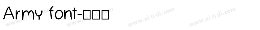 Army font字体转换
